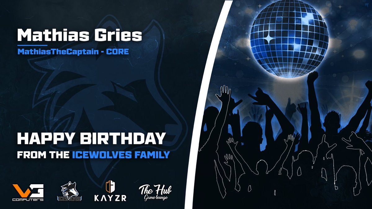 icews_esports's tweet photo. A very happy b-day to our core member 🎂
Mathias "MathiasTheCaptain" Gries!
We hope you had an amazing day‼
#gaming #esports #hearthstone #PUBG #fifa #RL #lol #csgo #valorant #fortnite #COD #twitch #streamer #redbull #RedBullGaming #kayzr #vgcomputers #thehubgameloung https://t.co/RMgfhyJKAM