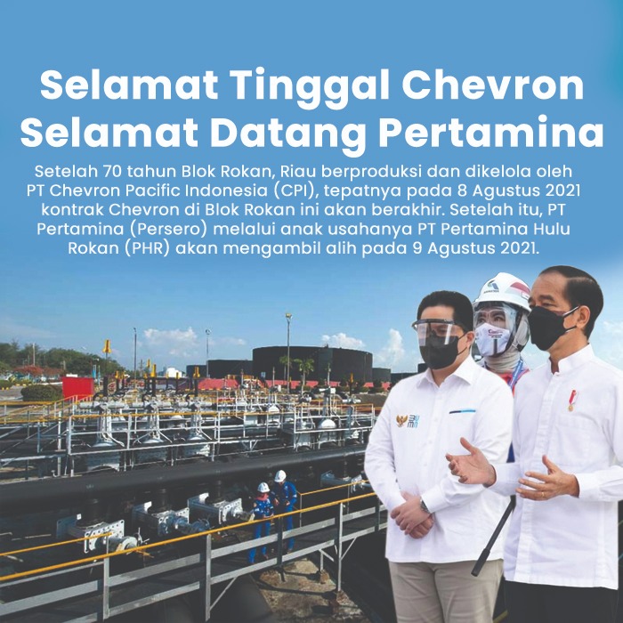 Setelah 10 tahun, blok Rokan kembali..

Selamat datang Pertamina yang akan kelola blok Rokan mulai Pkl 00.01 tanggal 9 Agustus 2021..