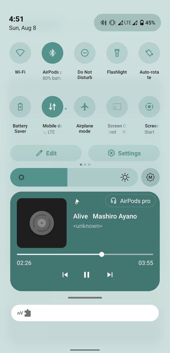 sajimha90's tweet photo. Android 12 media player? Whynot https://t.co/IlLJioM6LH