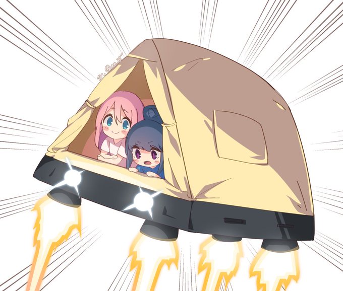 テントが飛ぶわけ………
#ゆるキャン #ゆるキャンΔ
#志摩リン #各務原なでしこ 