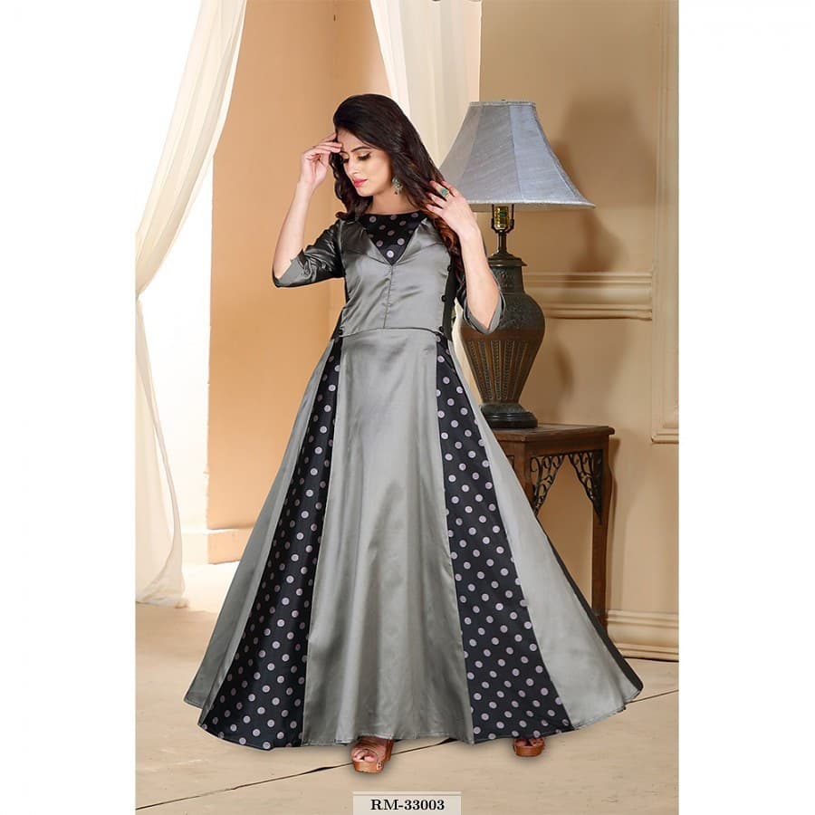 SubhradeepCha15's tweet photo. Pretty Graceful Women Gowns
Product code - RM-56914
Pretty Graceful Women Gowns 
Fabric :Georgette
Wash Care: Hand Wash,Machine Wash
Sleeves :3/4th  Sleeve
Size:M,L,XL,XXL
This stitched gown beautified with  butti work , latest trend &amp; fashion as shown. 
. https://t.co/qHKM0Jn6QN