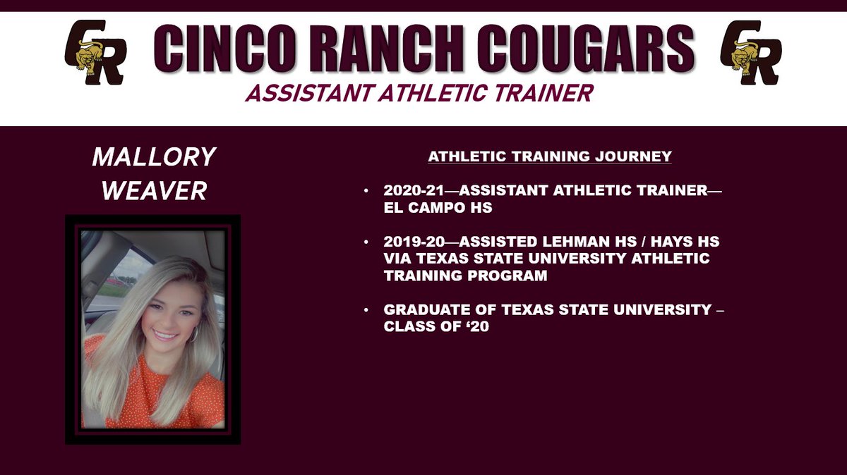 New ATHLETIC DIRECTOR at Cinco Ranch!!!