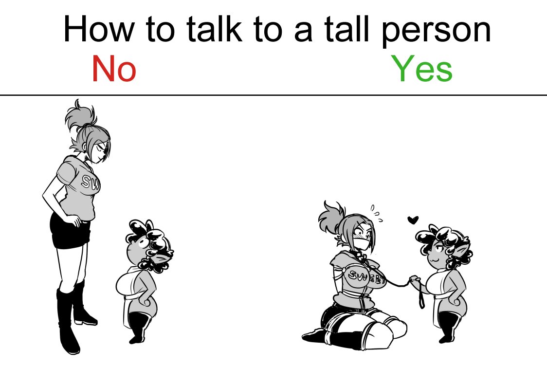 Tutorial de como hablar con una persona bajita y una alta shibari version con Abby <a href="/saunterwing/">SaunterWing! (COMMS CLOSED)</a> 😈💚