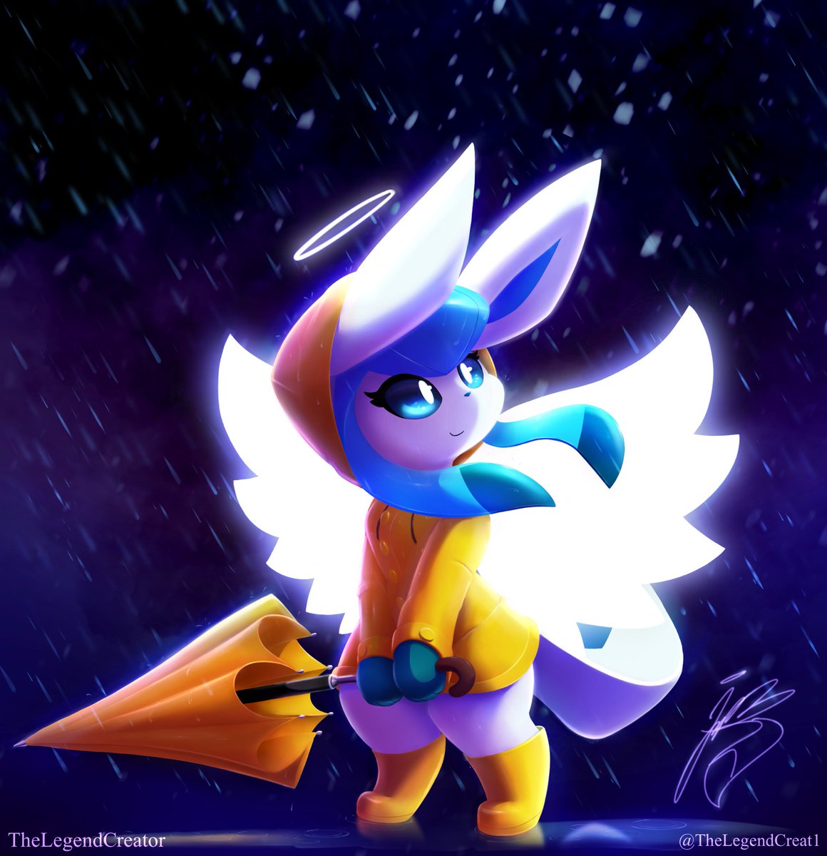 It’s been quite a busy and difficult year so far but I finally got a chance to draw again! &gt;u&lt;“
Despite having a handful of rainy days lately, it’s still quite a sight to see while waiting for that beautiful rainbow~ 💙❄️