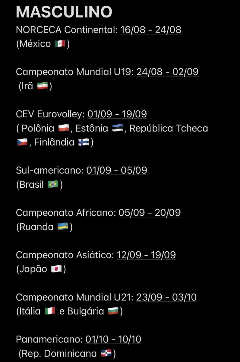 robvolei's tweet image. Calendário do Vôlei 🏐

Atenção pessoal que acompanha vôlei, organizei aqui o calendário das principais competições de seleções para os próximos meses de 2021! 

As olimpíadas acabaram, mas tem muita competição boa pra vir ainda!