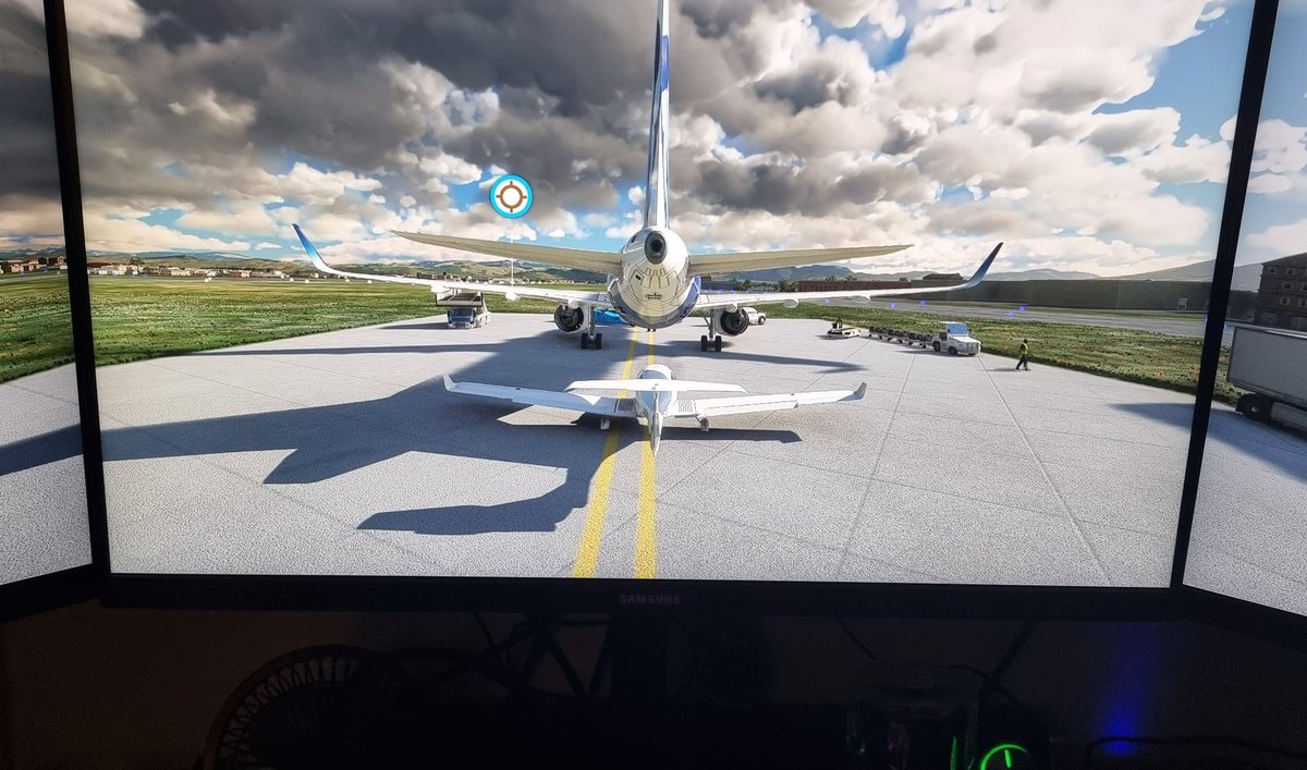 cloudyjas's tweet image. I'm no pilot, but, I'm guessing parking my little plane by there is frowned upon by ATC ? #MSFlightSim