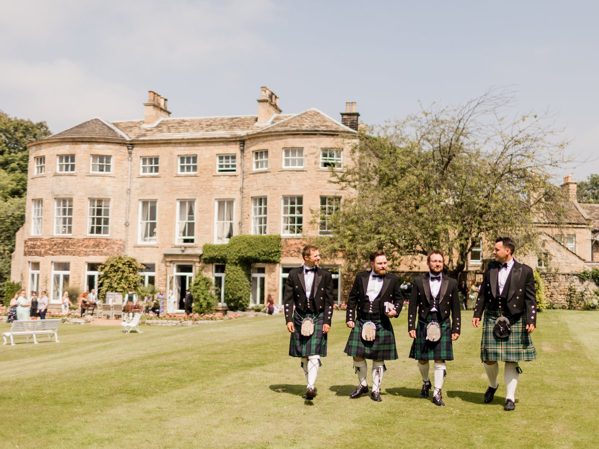 We couldn't not share this picture of Fin and his Groomsmen, making their way to the Summer House before a truly magical ceremony - just how dapper do they look? 🏴󠁧󠁢󠁳󠁣󠁴󠁿

Captured by Terri Pashley Photography. 🥰

#yorkshireweddings | #countryhouseweddings | #weddingvenue