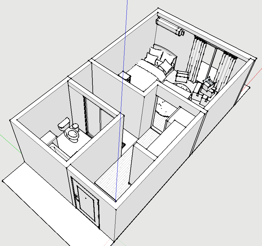 嘗試把原創本的學姊家建出來了 希望可以解決背景苦手的問題ˊ0.0ˋ 