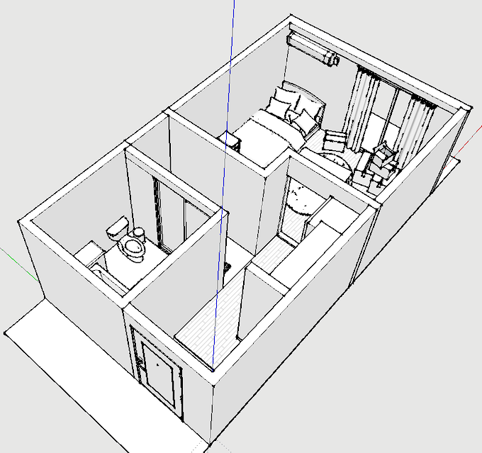 嘗試把原創本的學姊家建出來了 希望可以解決背景苦手的問題ˊ0.0ˋ 