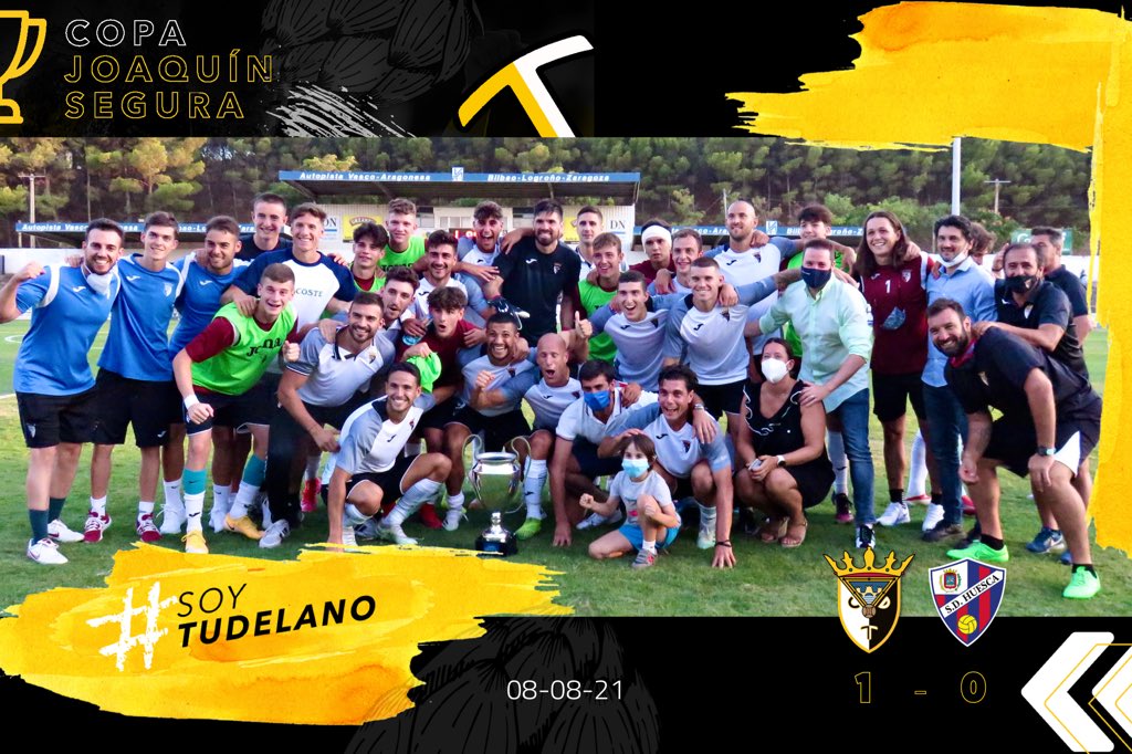 CD Tudelano SAD 1️⃣ 🆚 @cdhuesca 0️⃣
08-08-21
🏆Copa Joaquin Segura

👏🏼⚽️Felicitamos a todo el plantel por el triunfo, gracias afición por acompañarnos! La copa 🏆se queda en casa! 

#1rfef
#SoyTudelano 
#AupaTudelano
PH📸: Ana Hernández