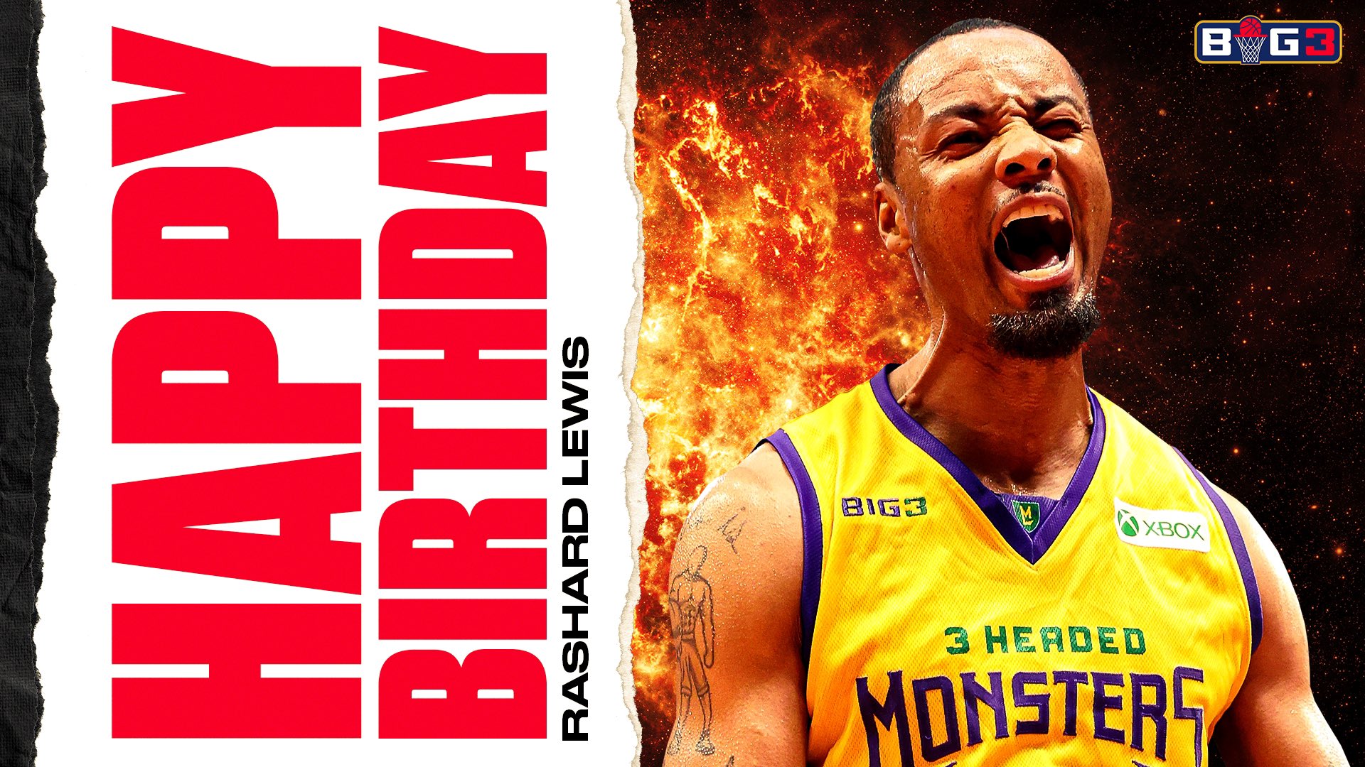 Happy Birthday to Rashard Lewis. The inaugural season MVP. The original 3-Headed Monster.   
