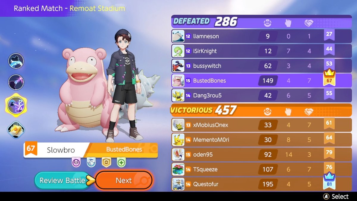 BustedBonesG's tweet photo. *sad Slowbro main noises* #PokemonUNITE #NintendoSwitch https://t.co/IrzK3Ms5fV