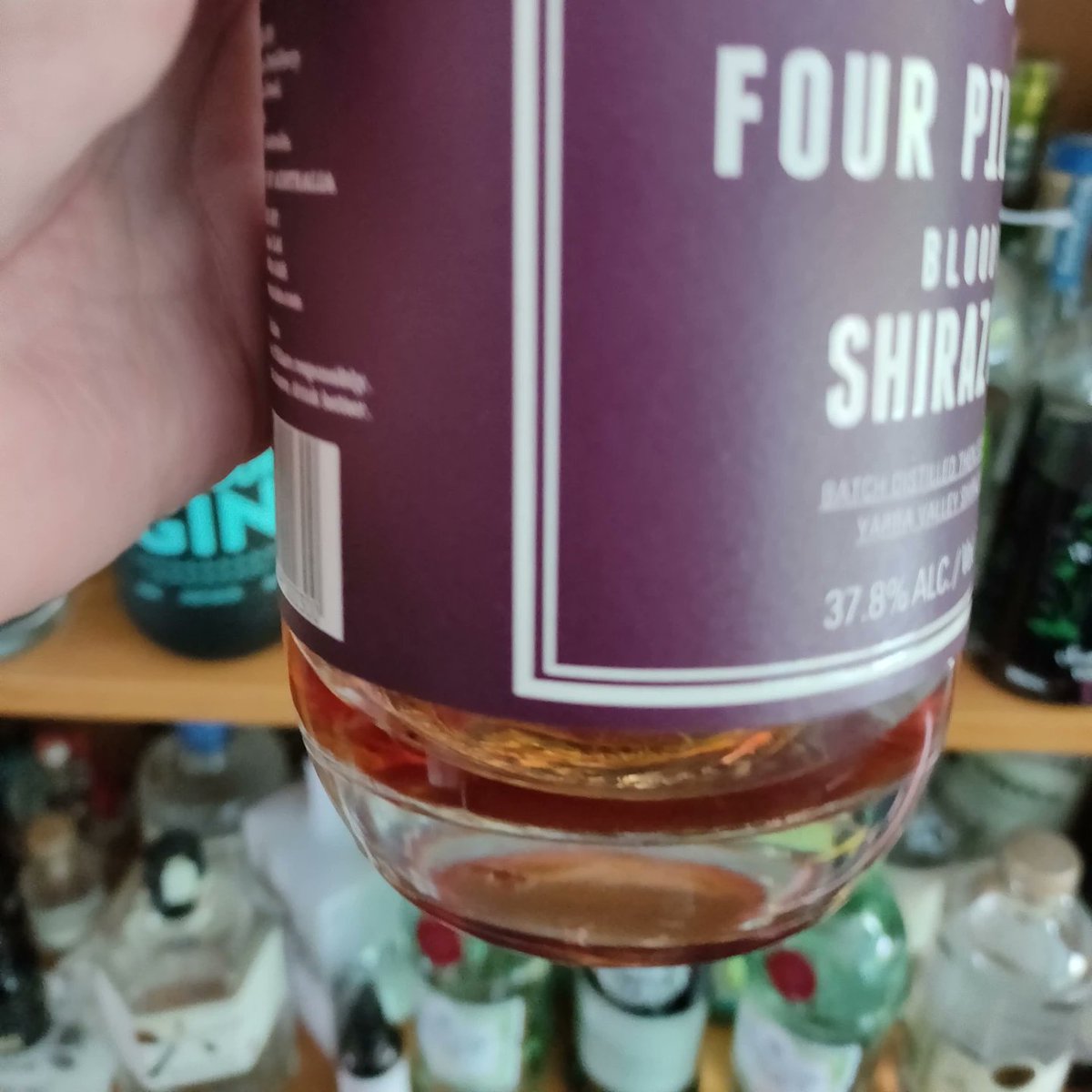 A new bottle of <a href="/FourPillarsGin/">Four Pillars</a> Shiraz #gin. Until now only available via Amazon, but I got a tip off that <a href="/waitrose/">Waitrose & Partners</a> are stocking it. Nearest store over 100 miles away, so a very dear friend sourced it.  I had one pour left in the previous bottle, for emergency use only. 🤣