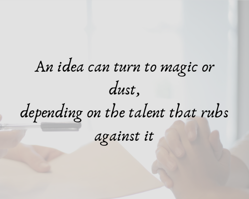 stratorob's tweet photo. An idea can turn to magic or dust, depending on the talent that rubs against it.

#SundayMorning #Success #SundayMotivation #Innovation #Happiness #Meditation #StartUp #SmallBusiness #RemoteWork #quotes #Mindfulness #ThinkBigSundayWithMarsha #Fintech #Insurance https://t.co/0waIwvjSpw