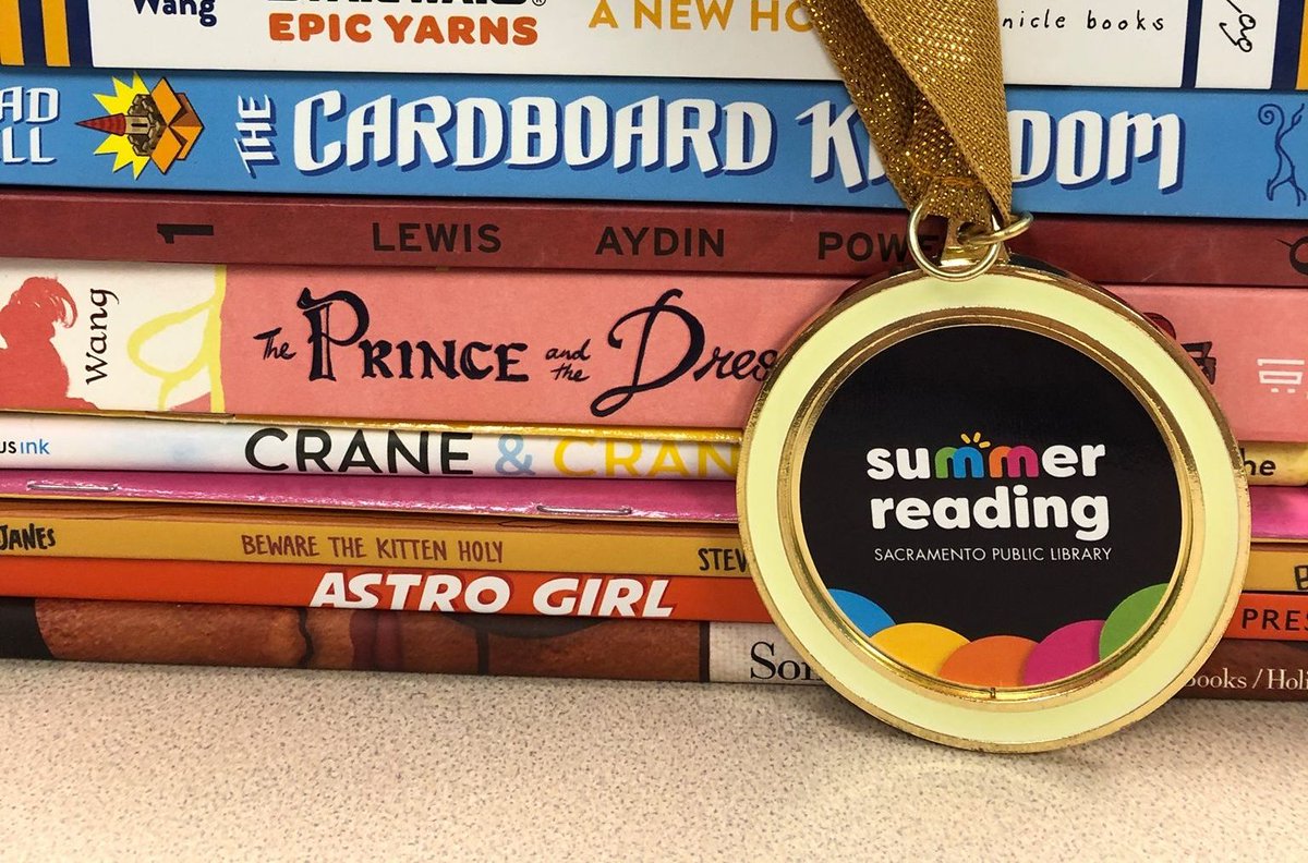 saclib's tweet photo. We might not have any Olympic medals, but we’ve awarded 3,010 Summer Reading medals to super stars who have read 25 or more books! To earn a medal of your own, visit https://t.co/g9h7bEm65x
#Sacramento #SacLibReads https://t.co/fMIdUaCuBf