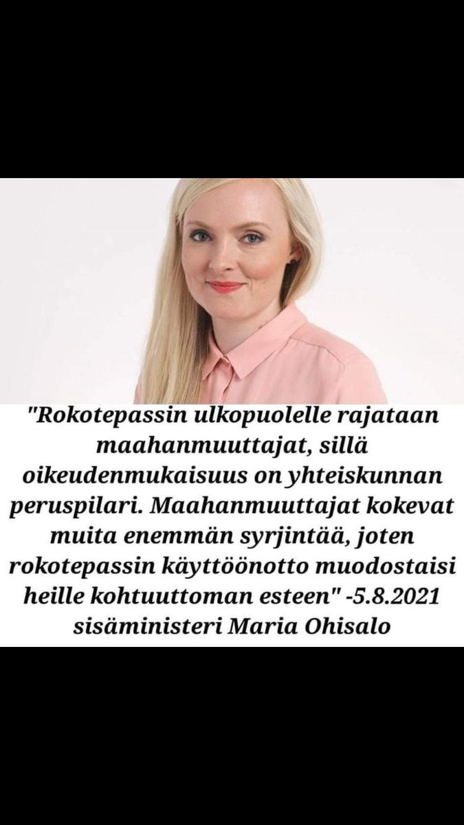 Onko Ohisalo tosissaan? Jospa vaikka marssitettais maahanmuuttajat osana kotouttamissuunnitelmaa sinne koronapiikille. Mitä mä en nyt ymmärrä?