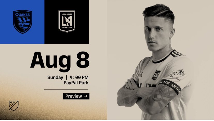 LosAngeles_FR's tweet photo. 🖤 Game day 💛 

🆚 @QuakesFR 
🏆 @MLS_FRA 
🏟 Paypal Park
⏰ 01:00 (Heure 🇫🇷) 
#️⃣ #SJvLAFC / #LAFC https://t.co/I83vXBNrBK
