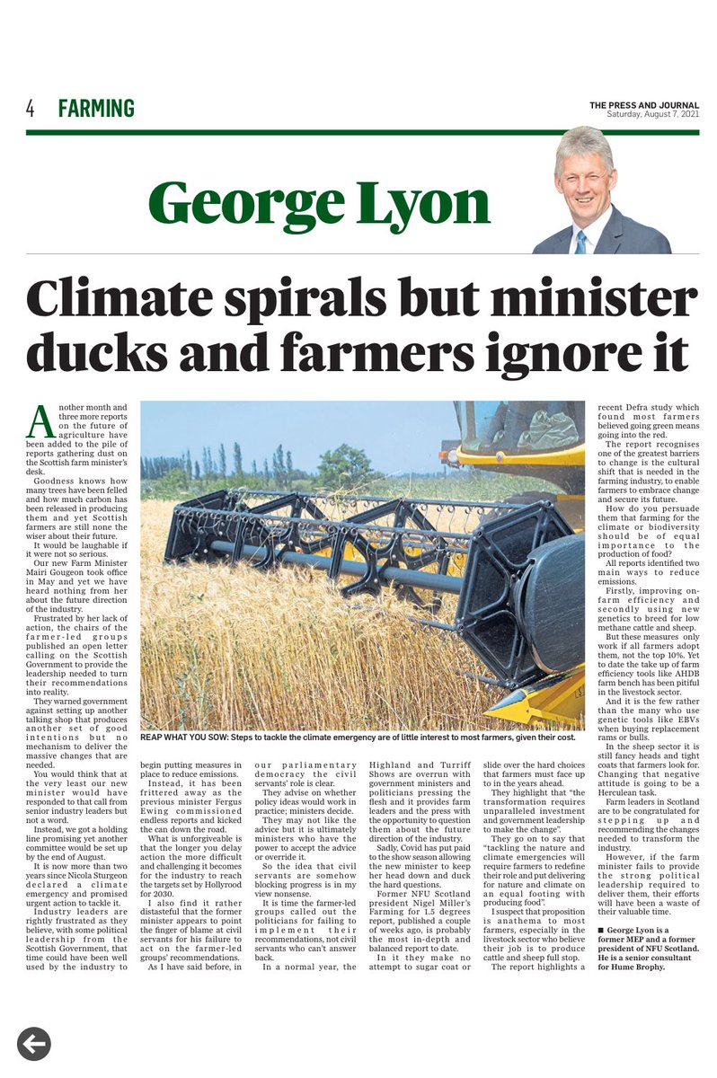 The longer the Scottish government delays taking action the steeper the climb to reach tough climate targets by 2030.#ClimateEmergency #agriculture #farming