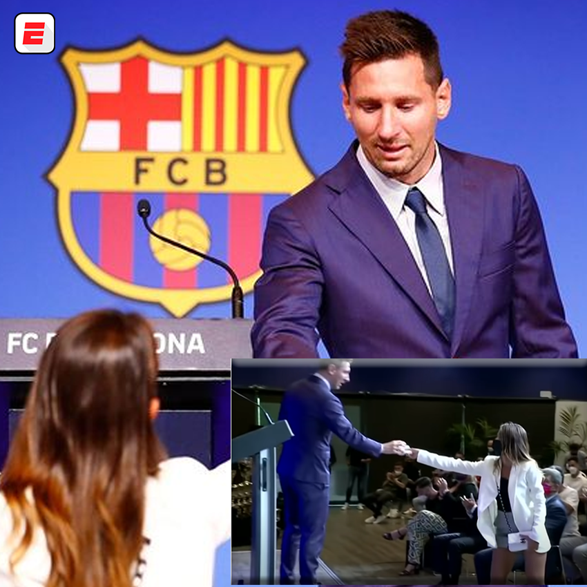 Antonella Roccuzzo, el gran sostén de Lionel Messi. En el momento en el que el jugador estaba invadido de emoción y no podía hablar, su pareja tuvo una rápida reacción y se acercó para ofrecerle un pañuelo. En las buenas y en las malas mucho más. ❤️