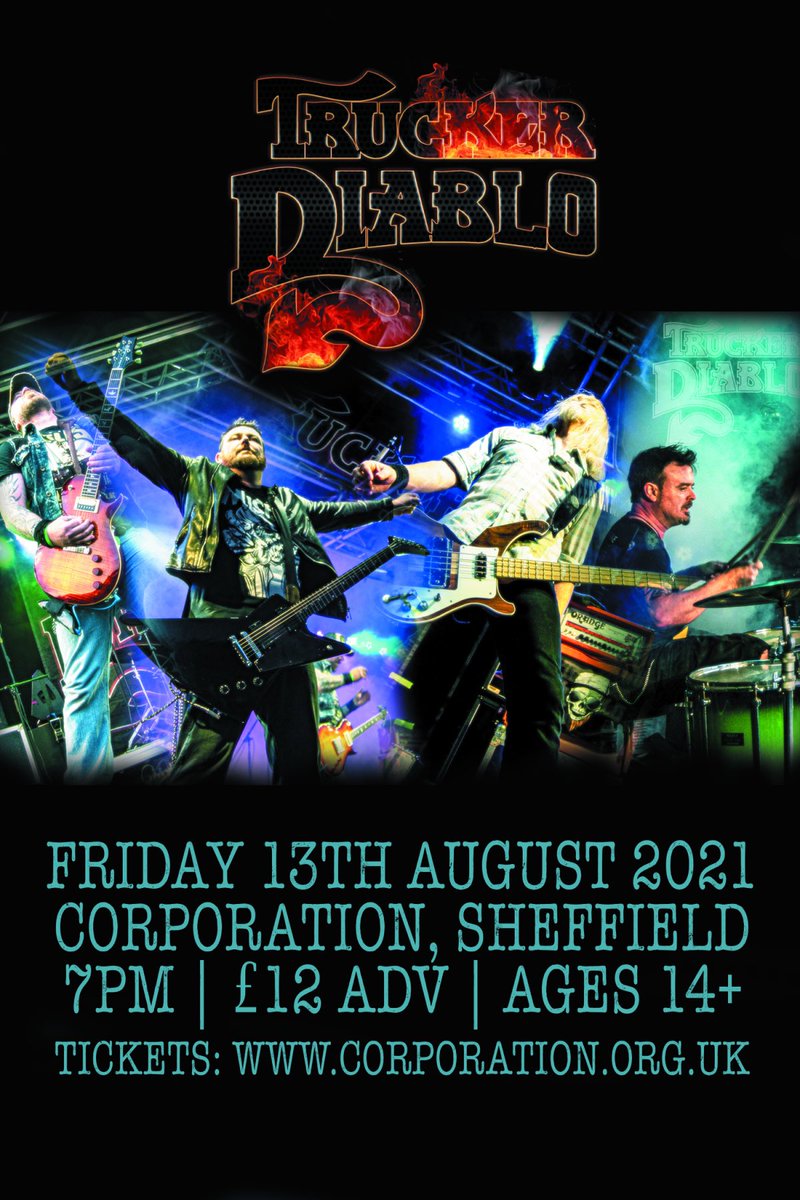 ** Next Friday!!🔥 ** The mighty Trucker Diablo join us at Corp, expect big riffs, big choruses and a big performance! youtu.be/F6l7T89lvXM corporation.org.uk/gig/2507 @truckerdiablo