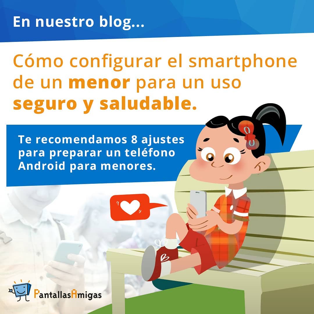 PantallasAmigas's tweet photo. 👧📲 ¿Tus hijos estrenan móvil este curso? #VueltaAlCole

🛡🔧 No olvides configurar de forma segura su #smartphone: límites en el uso, copias de seguridad, encontrar mi dispositivo, instalar versiones Kids o LITE de las apps, sistemas de #BienestarDigital y #ControlParental...