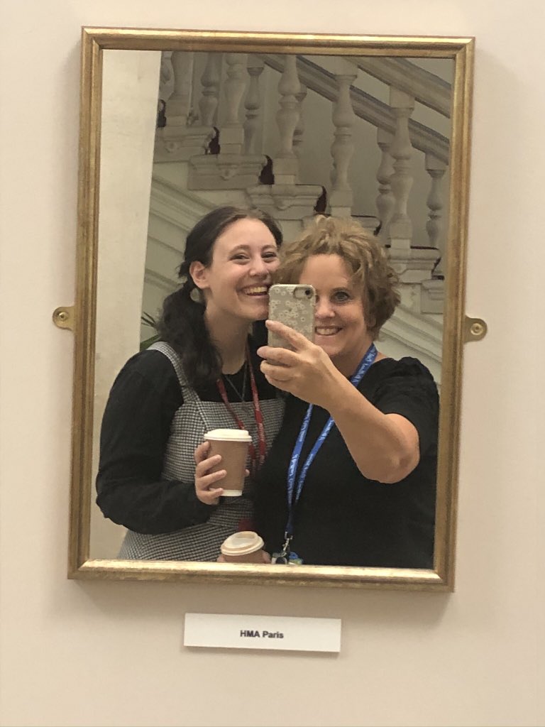 MennaRawlings's tweet photo. @EdLlewellynFCDO @UKinFrance @UKDefenceFrance @FCDOGovUK @PhilipRBarton @SimonMcDonaldUK @TheoRycroft And honoured to be so. One of my daughters and I stopped by the #mirrorwall recently, imagining all the other female ambassadors to come in this space. #firstofmany https://t.co/uXoonUxjtE