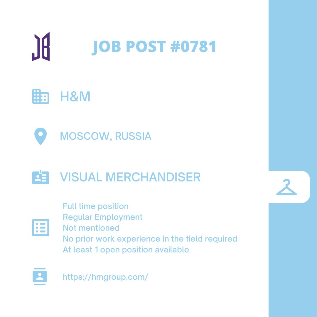 BTSARMYJobBoard's tweet photo. #BAJBRussia
MOSCOW, RUSSIA
https://t.co/W8PlFmqDLC
#BAJBFashion
ARMYs, kindly contact the job poster / hiring party directly for more information. βΊοΈ
Good luck! π https://t.co/1w6RIsfTZ8