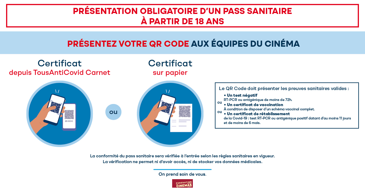CinemaFlorida's tweet photo. ⚠️ Informations Pass Sanitaire ⚠️
Suite au décret publié le 7 août, le pass sanitaire est désormais requis dès le 1er spectateur pour pouvoir accéder aux cinémas, à compter de ce lundi 9 août.
Merci de votre compréhension.
https://t.co/OiSjUrgQ1Q https://t.co/8lkTQGfTKT