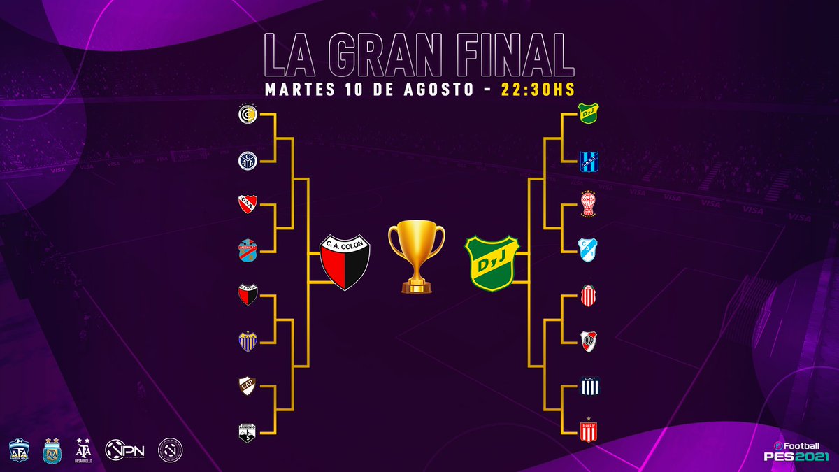 AfaVirtualLiga's tweet photo. 🏆 ¡LA GRAN FINAL!

Luego de extraordinarias campañas por parte del Sabalero y el Halcón, 48 hs nos separan de la serie que decidirá quién es el campeón de @AfaVirtualLiga.

📅 Martes 10/8

🕥 22:30 hs

⚽️ @ColonOficial 🆚 @ClubDefensayJus 

👉 Solo por https://t.co/Qt7biAI7Wo https://t.co/iwERso8GnE