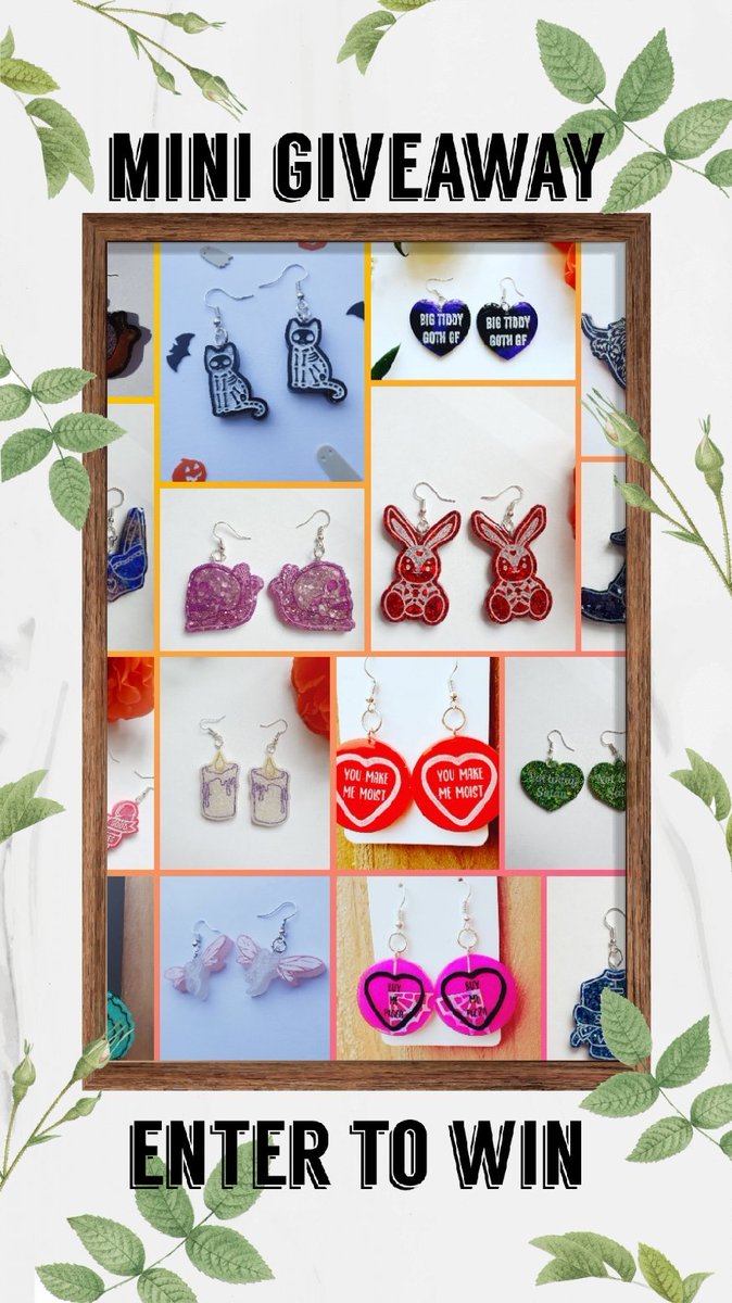 bowtopia's tweet photo. I have a giveaway over on my Instagram page! For your chance to win any one pair of my earrings! 
UK only 
#giveaway #giveawaybybee #instagramposts #earringsoftheday #competition https://t.co/imabTfirWe