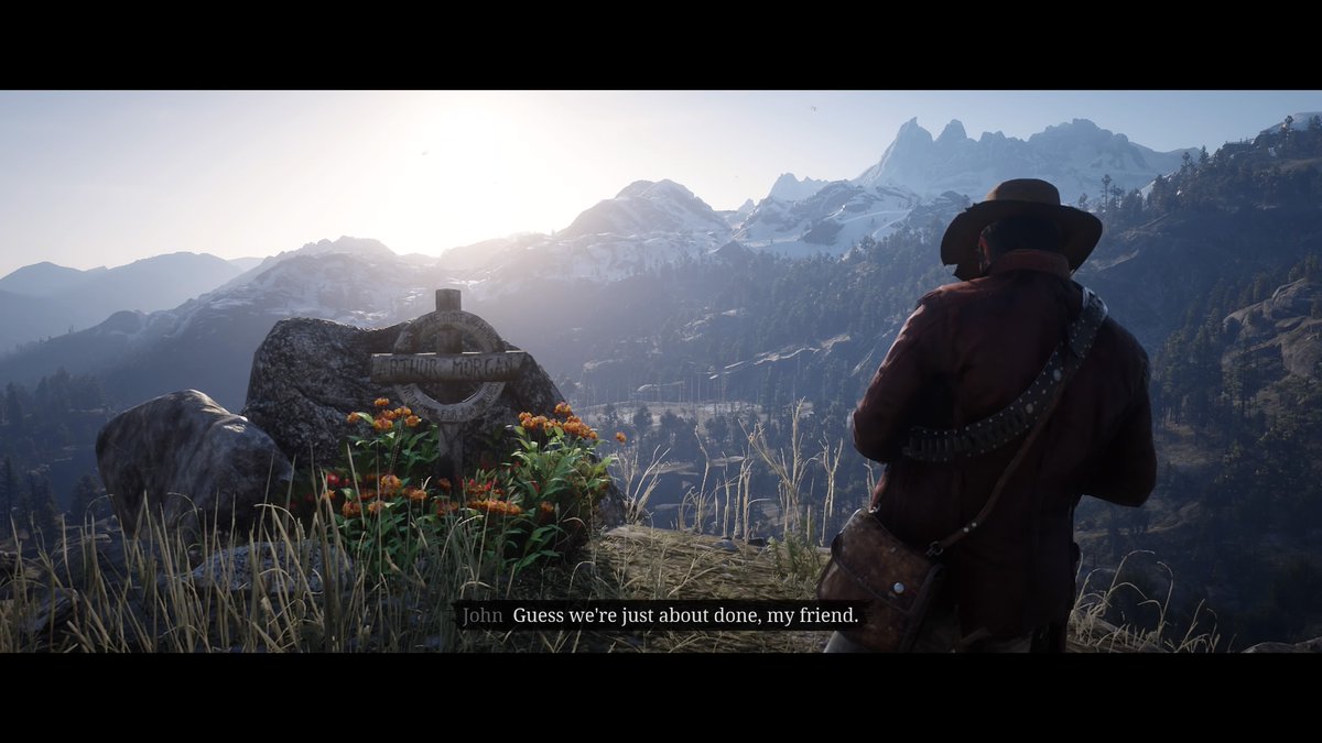 Accums_Law's tweet photo. Guess we're just about done, my friend.
It's been quite a journey. 

#RedDeadRedemption2 #PlatinumTrophy https://t.co/tf48UrLZRk