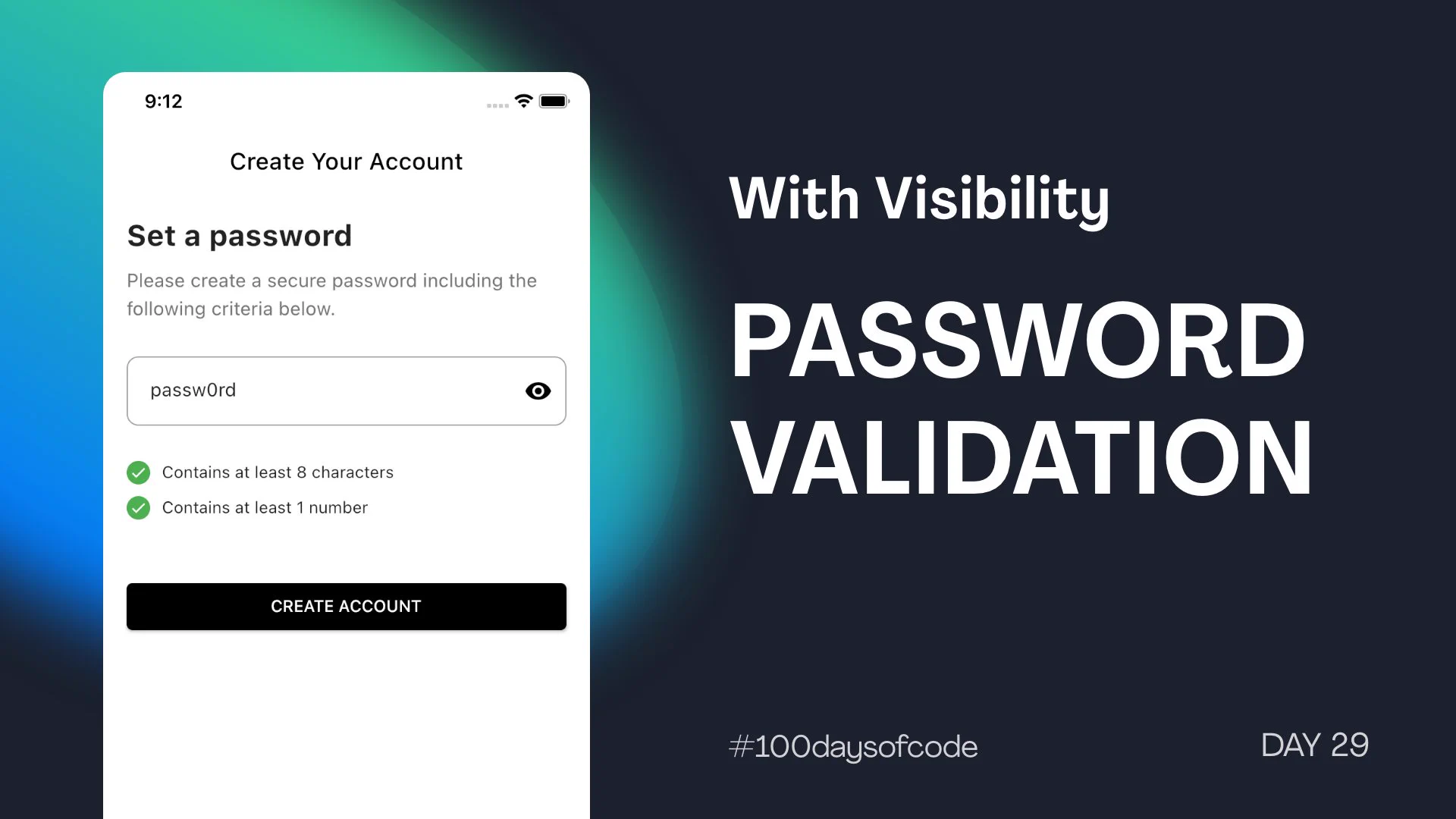 Flutter Password Validation - afgprogrammer