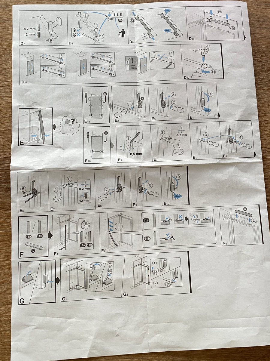 PawsvsPawns's tweet photo. 4 full pages on how to install an integrated fridge - I think I prefer to read the rulebook of Lisboa or other complex🤣and I don’t feel I can put together a new one without the rules yet, but it really helped being used to rulebooks
Now I really need to relax with games https://t.co/sBNF7ONLoX