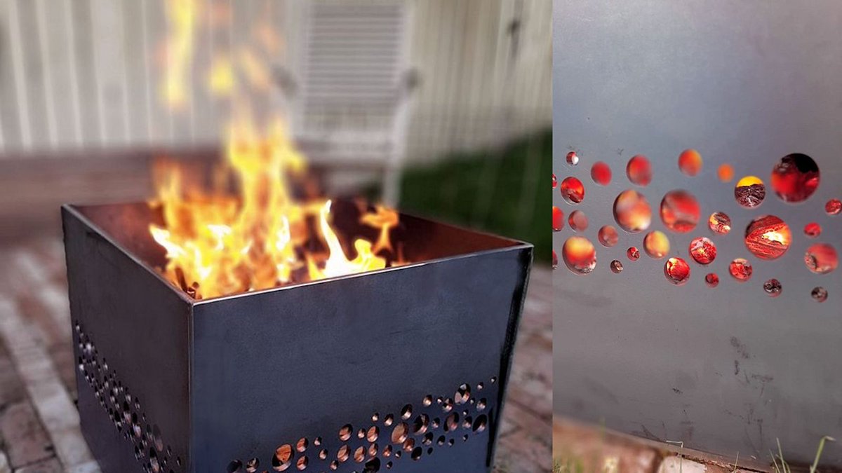 From the studio of The Light Yard’s head of design and master craftsman Gwyn Carless comes our all-new handcrafted fire pit, The Inferno. Visit thelightyard.com #outdoor #firepits #handcrafted #homedecor #patio #TheLightYard