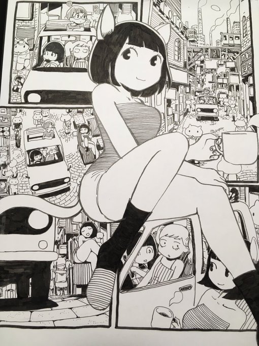 できたー。マンガ風ミリペン画。
#東京オレンピック 