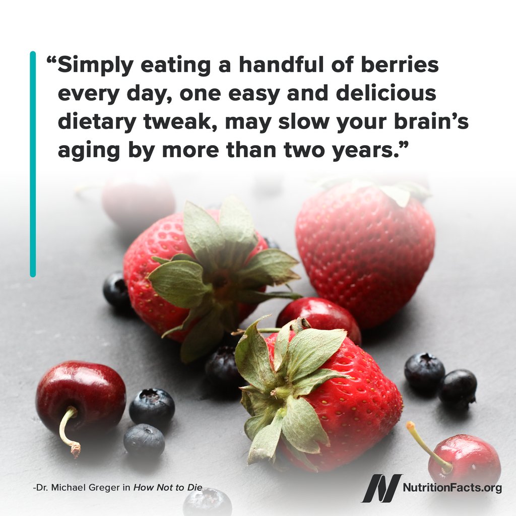 Blueberries can also significantly improve cognitive performance within hours of consumption. Watch the video "Benefits of Blueberries for the Brain" at bit.ly/2EzvDit to learn more.
