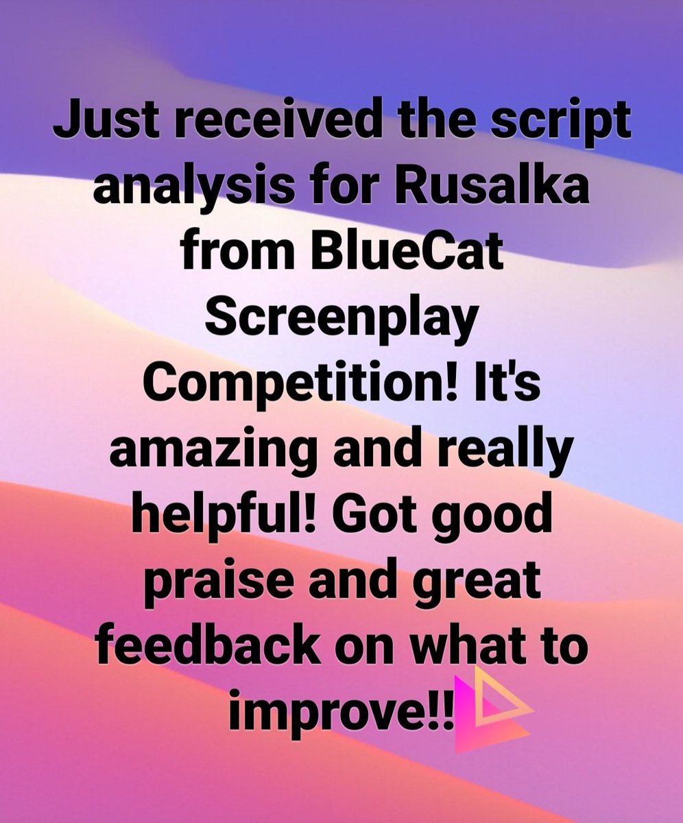 Carmen_Silva2's tweet photo. I don't know if I will be selected in the next round, but the amazing analysis I received it's worth everything!! Thank you @BlueCatWriters reader!!
#grateful #thankyou #thankful #bluecatscreenplaycompetition #screenplay #script #rusalka #adaptation #fantasy #pushkin #darkfantasy https://t.co/T6lTOGzxx3