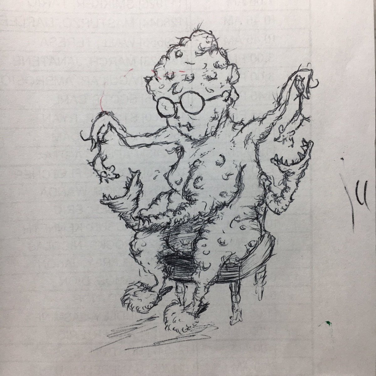 DougGra38399255's tweet photo. New Doodling Strangers mutant edition that I did last week #doodlingstrangers #inkpendoodles #randomsketches #inkpensketches #sketchoftheday https://t.co/y94im2O3ZB