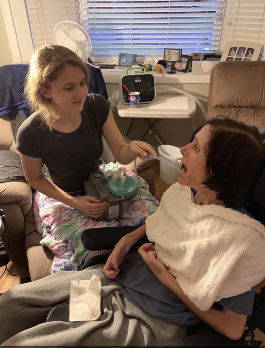 .<a href="/SenWarren/">Elizabeth Warren</a> <a href="/SenMarkey/">Ed Markey</a> <a href="/bsw5020/">Brian Wallach</a> This is my daughter suctioning her mom😳.  My wife has since passed and my daughter now deals with not having a mom. How many more ALS families need to go through what we and so many others already have. Co sponsor S1813 and S1644