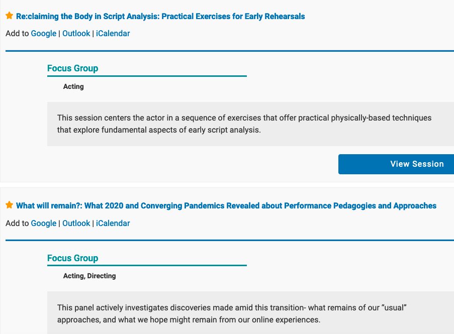 30 minutes to the last two sessions that our #acting focus group sponsored for #ATHE2021 What a way to end the live sessions! BUT you can watch all the sessions that you've missed on replay until September, 30. #actortraining #highereducation