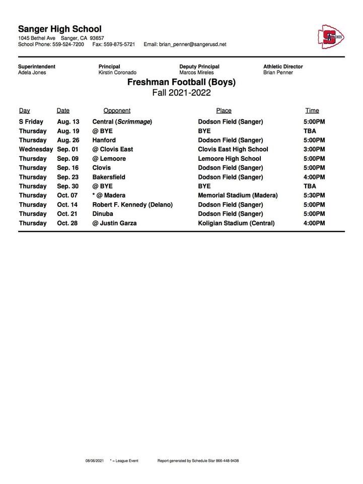 thesangerscene's tweet photo. Who’s ready for Apache Football? Apache Freshman, JV and Varsity football teams play this Friday, August 13th, at home. Freshman at 5pm at Dodson Field, JV at 5pm at Tom Flores Stadium and Varsity at 7pm at Tom Flores Stadium. All scrimmage games. #GoApaches #apachefootball 🏈 https://t.co/fTCPgZRwt1