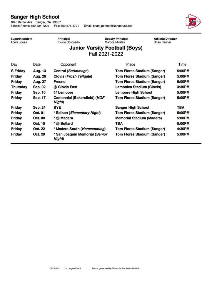 thesangerscene's tweet photo. Who’s ready for Apache Football? Apache Freshman, JV and Varsity football teams play this Friday, August 13th, at home. Freshman at 5pm at Dodson Field, JV at 5pm at Tom Flores Stadium and Varsity at 7pm at Tom Flores Stadium. All scrimmage games. #GoApaches #apachefootball 🏈 https://t.co/fTCPgZRwt1