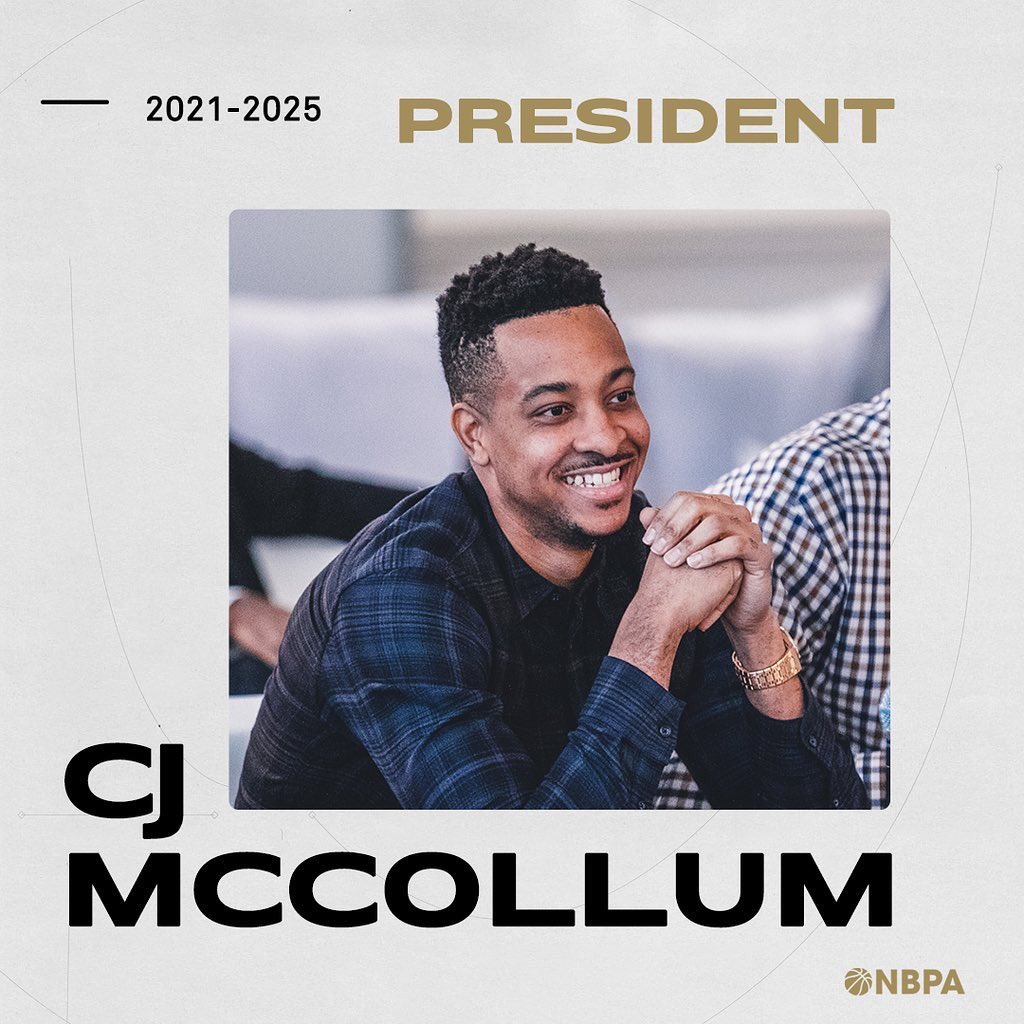 What an experience, what a journey. Grateful and PROUD to have served as your @TheNBPA president for the past 8 years!! Thank you to the entire union staff and especially @MRobertsNBPA ! Congrats @CJMcCollum - you got next! ✊🏾 #WeAre450