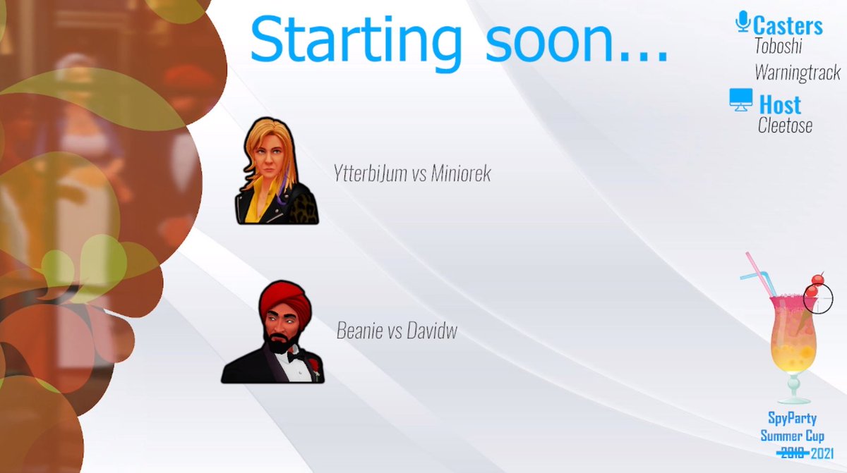 More great group stage matches, starting RIGHT NOW! twitch.tv/spyparty