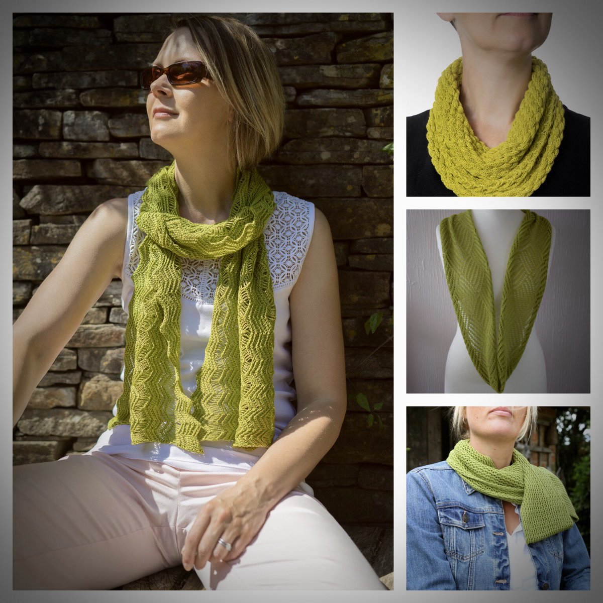 MillieMooKnit's tweet photo. Pretty Lime Green collection of Lacy Summer scarves, other colours available in my Etsy shop. #womaninbizhour #UKCraftersHour #CraftHour #CraftBizParty #bizbubble 

https://t.co/GYq5HcvunJ https://t.co/R1uH8QPu24