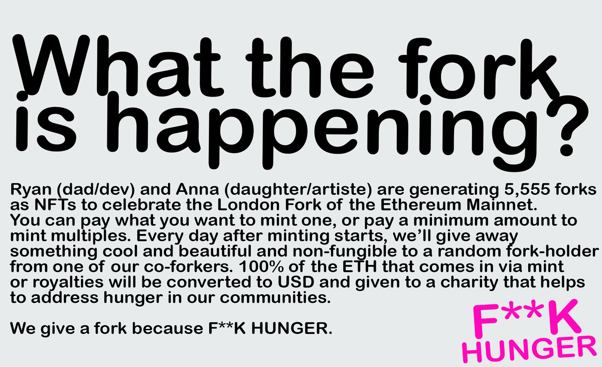 #ForkHunger 🔱100% Charity🔱 forkhunger.art tweet media