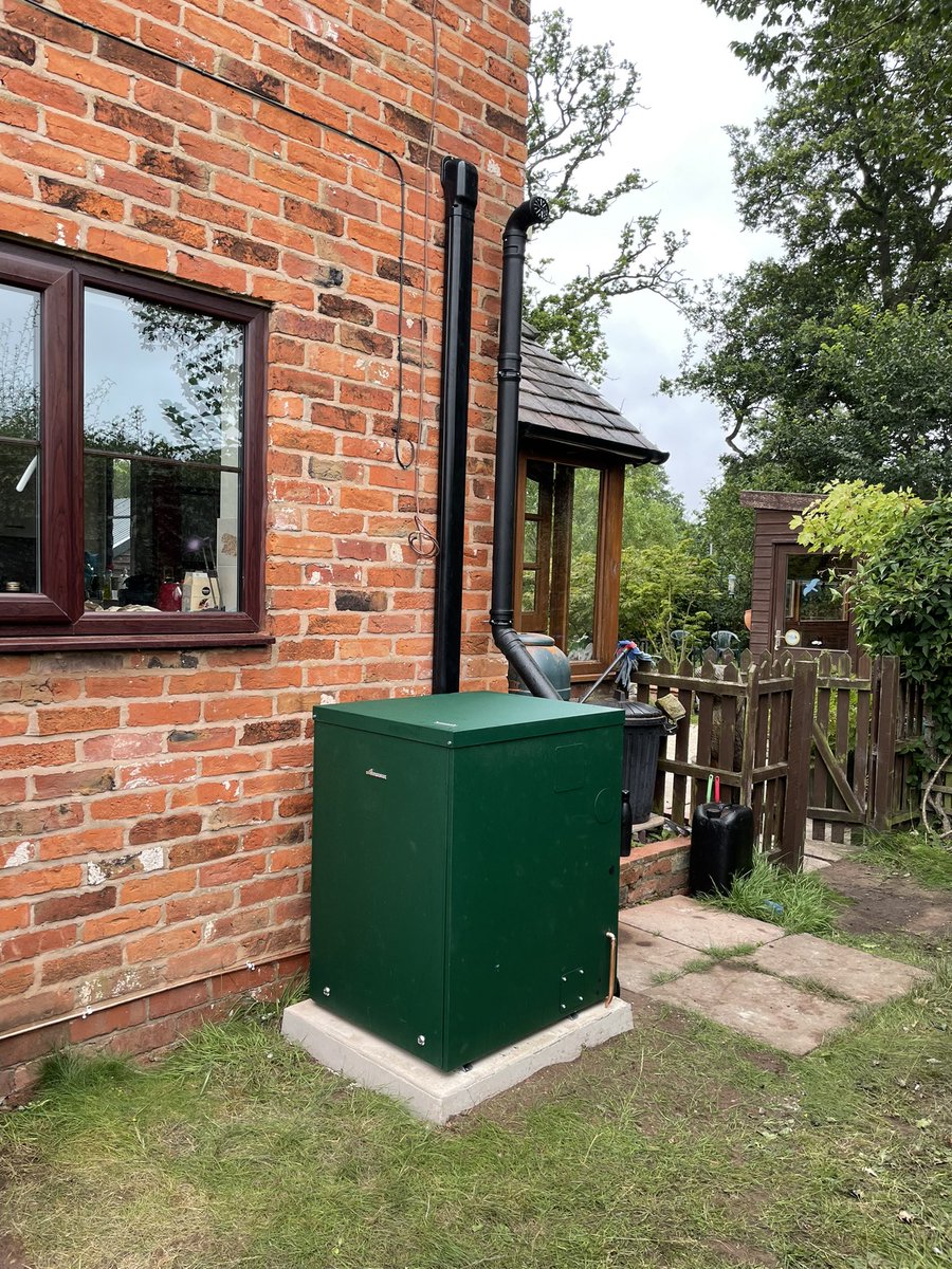 This week we installed a external oil combi boiler.  #shropshire #worcesterbosch