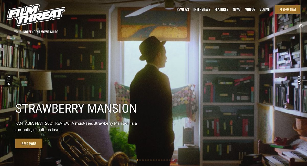 FilmThreat's tweet image. &quot;...accept the independent craftiness of the film based on sheer conviction.&quot; Norman Gidney on the @FantasiaFest movie Strawberry Mansion.
filmthreat.com/reviews/strawb… #FantasiaFest #FilmThreatFantasiaFest #Fantasia2021