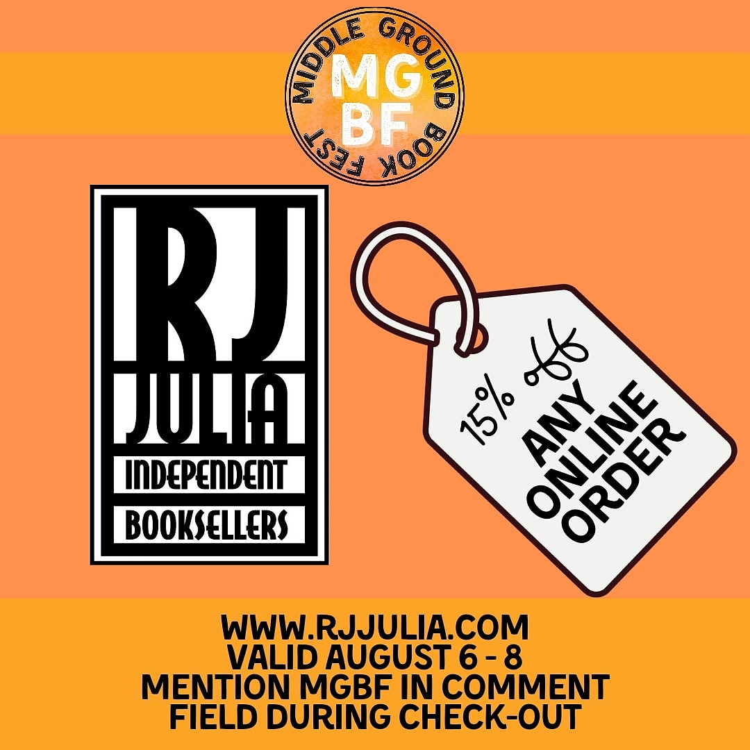 middlegroundbf's tweet photo. Remember, you can buy books you hear about during #MiddleGroundBookFest from our partner @rjjulia with a 15% off coupon! Ends tonight! https://t.co/J9DdB1ZWQN https://t.co/zzBQU0wZNN