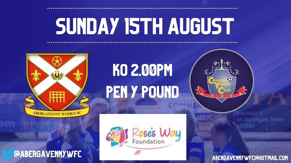 ⚽️NEXT GAME⚽️

Next week we entertain <a href="/CascadeLadies/">Cascade YC Ladies</a> in a friendly at home.

The entrance fee will be a minimum £2 but please give as much as you can. All proceeds from the gate will help support Cascade in raising money for <a href="/FoundationRoses/">Roses Way Foundation</a> - gates will open at 1.30pm